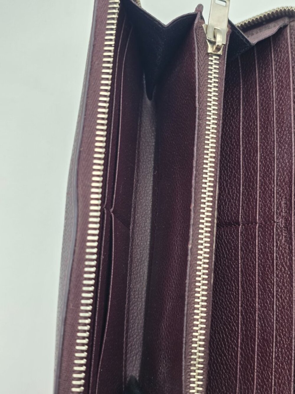 YSL Maroon Zipper Long Wallet - Picture 7 of 16